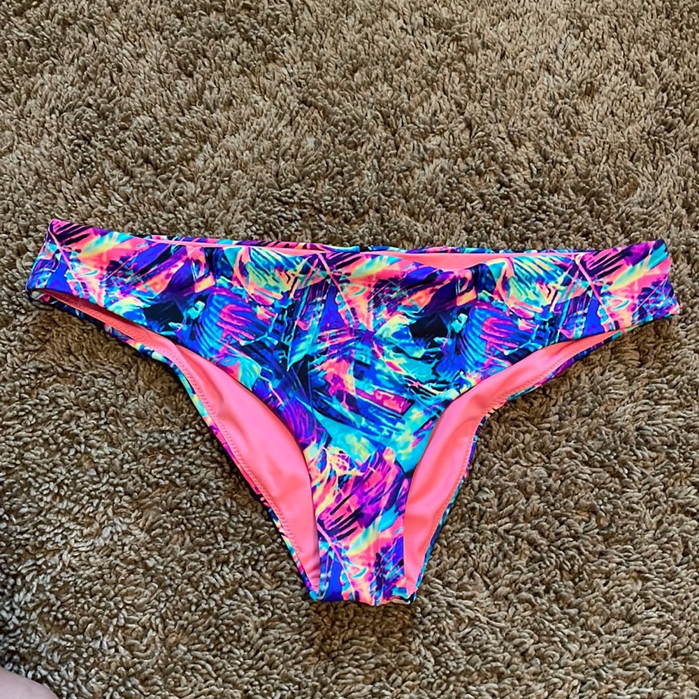 Bright Tropical Print Bikini Bottom